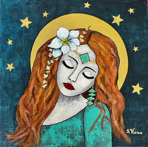 La Vierge by Salette Viana, Painting for Sale on Singulart