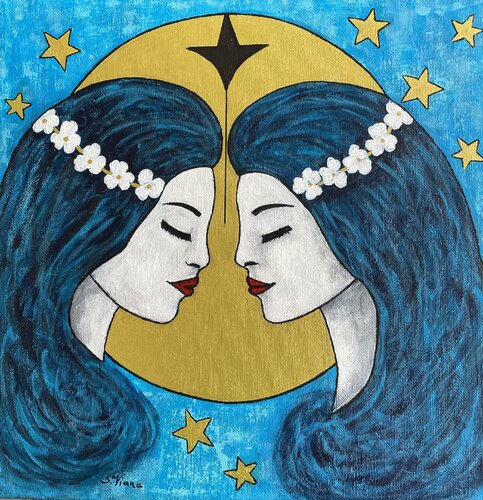 Les Gémeaux by Salette Viana, Painting for Sale on Singulart