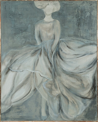 "Auf dem Weg zur Oper" aus der Serie "Meine sehr geehrten Damen lassen bitten…“ van Angelika Michalik, Schilderij te koop op Singulart