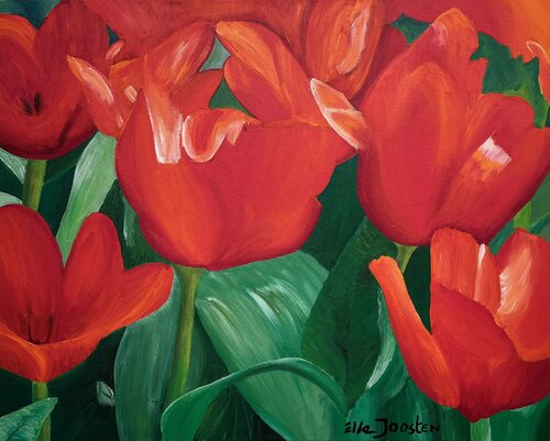 Flowering Time One by Ella Joosten, Painting for Sale on Singulart