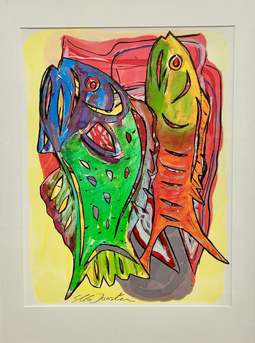 Fish in Love One von Ella Joosten, Werk auf Papier kaufen auf Singulart