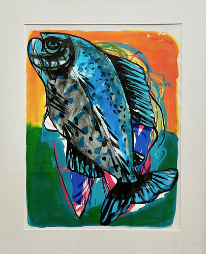 Fish in the Green di Ella Joosten, Opera su carta in vendita su Singulart