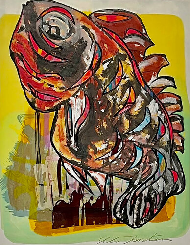 Dancing Fish 6 by Ella Joosten, 종이 for Sale on Singulart