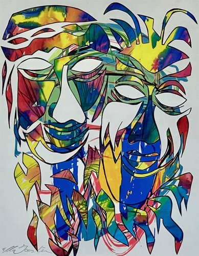 masks of venice one van Ella Joosten, Werk op papier te koop op Singulart