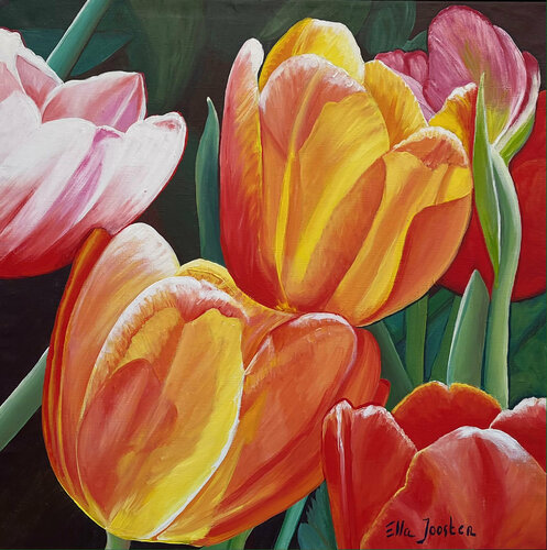 Tulips 11 van Ella Joosten, Schilderij te koop op Singulart