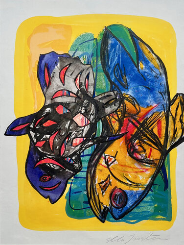 Dancing Fish Five di Ella Joosten, Opera su carta in vendita su Singulart
