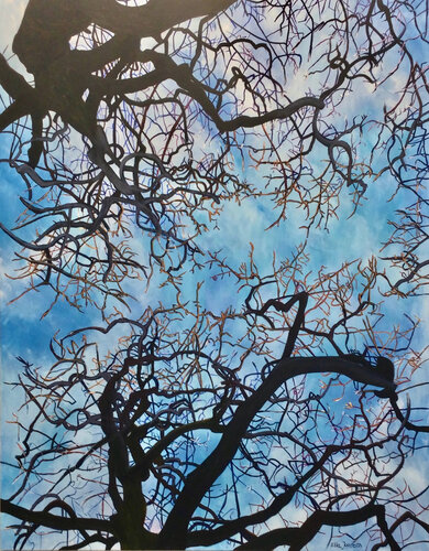 Forest Silhouette Two van Ella Joosten, Schilderij te koop op Singulart