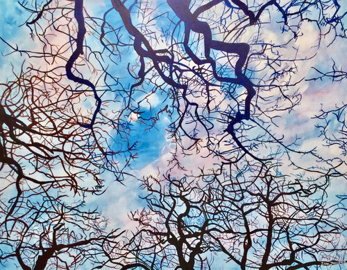 Forest Silhouette Three by Ella Joosten, Painting for Sale on Singulart