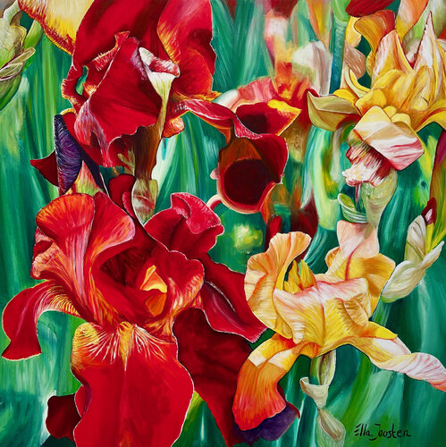 Irises Two by Ella Joosten, Painting for Sale on Singulart