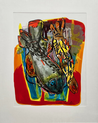 Big and Small Fish di Ella Joosten, Opera su carta in vendita su Singulart