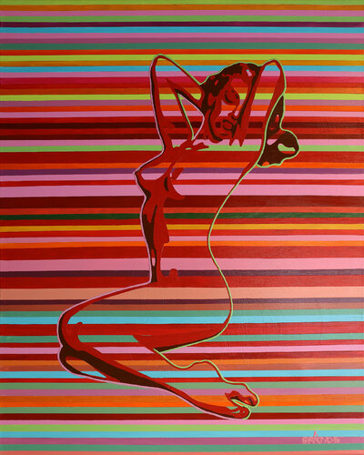 STRIPES AKT di Alla Grande, Pittura in vendita su Singulart