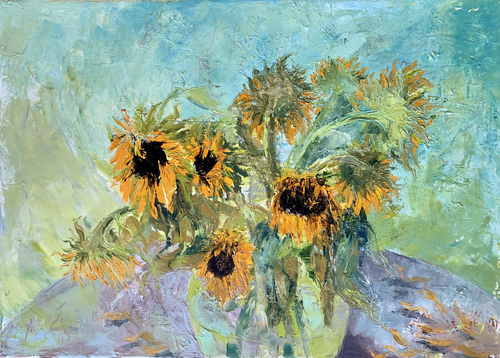 Sonnenblumen by Megi Balzer, Painting for Sale on Singulart
