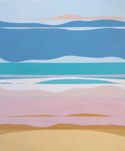 Series Horizontal Waves, Landscape 8 by Anna Medvedeva, 회화 for Sale on Singulart