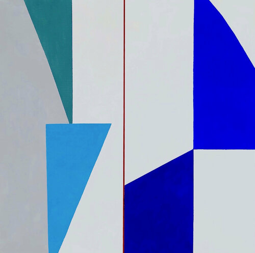 Geoform Blue Shade de Anna Medvedeva, Pintura a la venta en Singulart