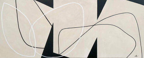 Geometric Composition Black & Beige Anna Medvedeva