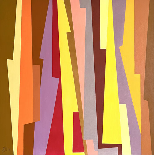 Rhythmic verticals di Anna Medvedeva, Pittura in vendita su Singulart