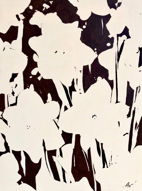 Floral Composition Black & White Anna Medvedeva