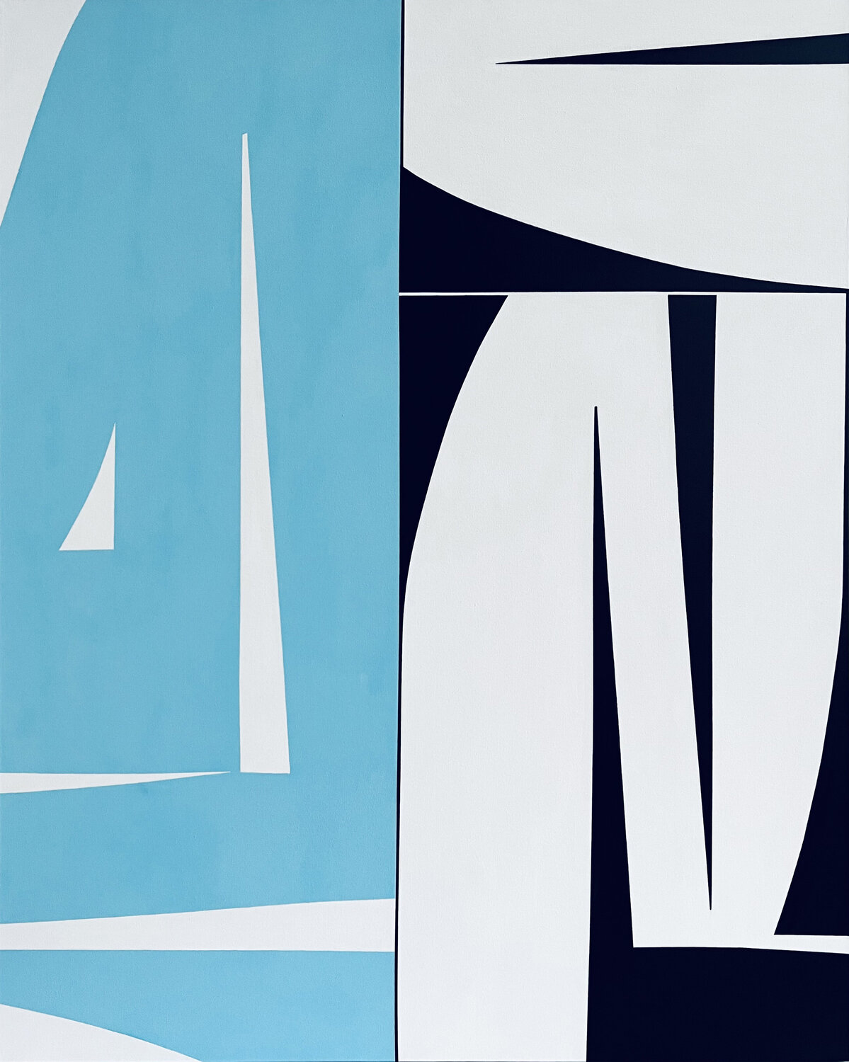 Geometric Composition Blue White & Black Anna Medvedeva