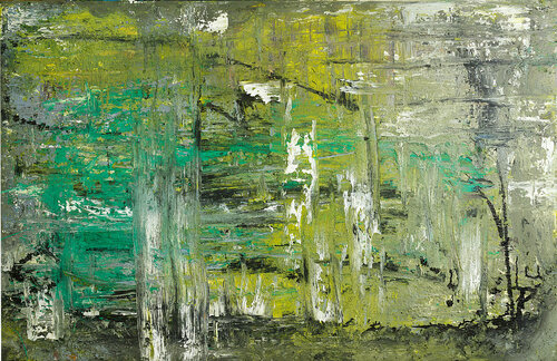 Im Wald am See di Christian Büffel, Pittura in vendita su Singulart