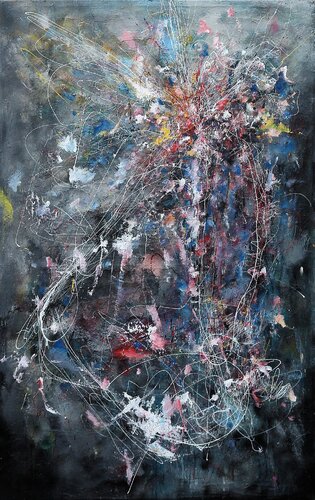 Aufblühen im Chaos di Christian Büffel, Pittura in vendita su Singulart