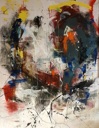 Zwischen Puls und Verlust III: Urban Pulse van Christian Büffel, Schilderij te koop op Singulart