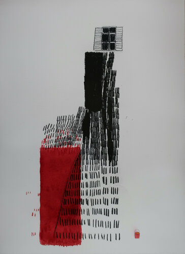 Erinnerung an einen Waschtag van Luise Kloos, Tekening te koop op Singulart