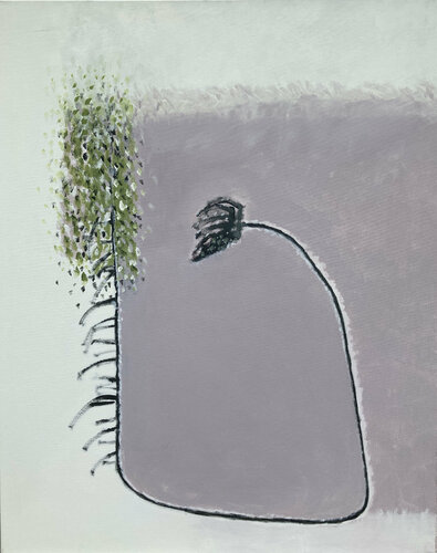 Baum im Regen di Luise Kloos, Pittura in vendita su Singulart