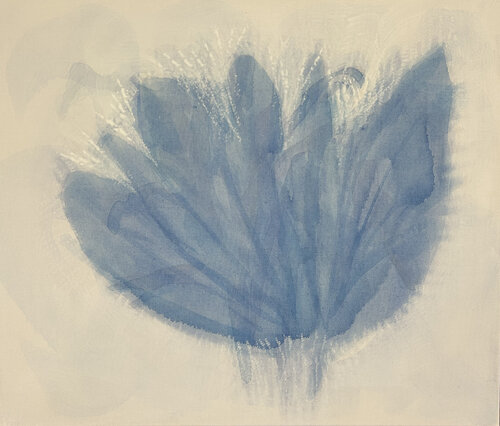 Erstes Blau im Schnee van Luise Kloos, Schilderij te koop op Singulart