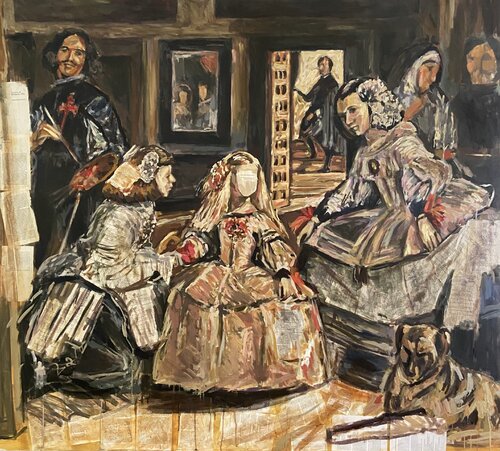 Las Meninas en ORO di Marcos Terol, Pittura in vendita su Singulart