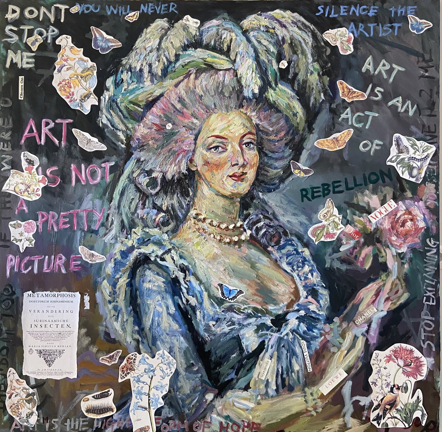 Marie Antoinette & Metamorfosis Marcos Terol Dipinto originale in vendita