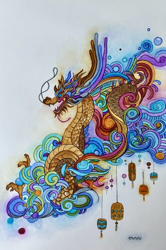 Golden Ascendancy von Thea Matins, Zeichnungen kaufen auf Singulart