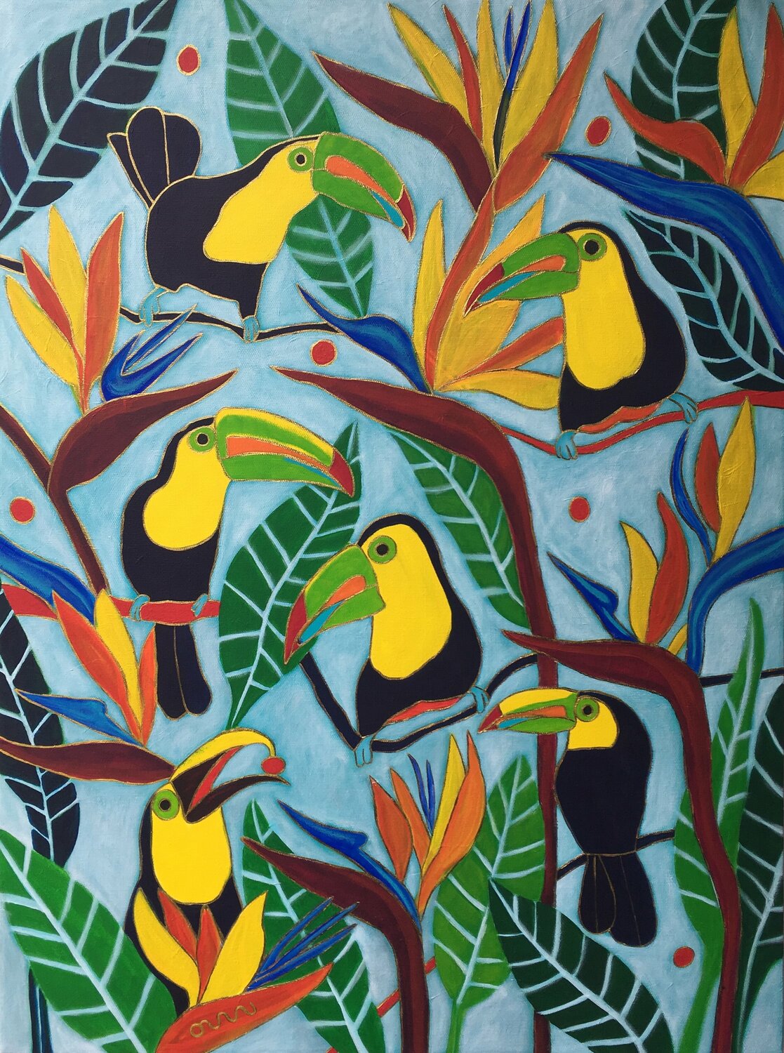 Bird of paradise vol.1 Thea Matins Originalgemälde zu verkaufen