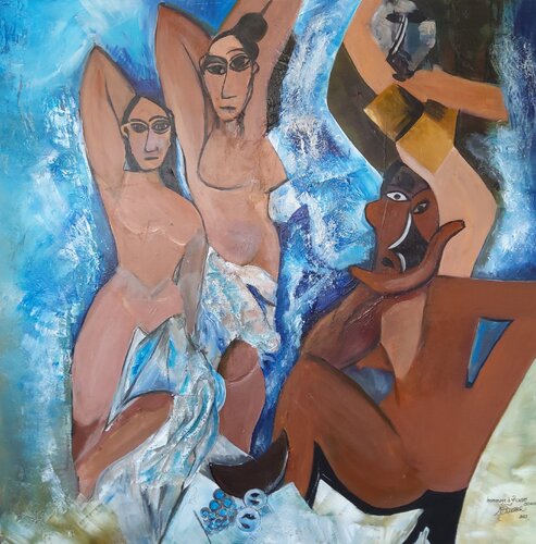 Les demoiselles  par Nat van Nat Stresser, Schilderij te koop op Singulart