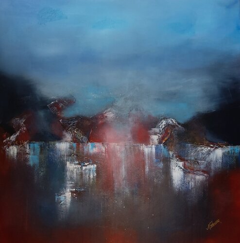L’aube rouge di Nat Stresser, Pittura in vendita su Singulart