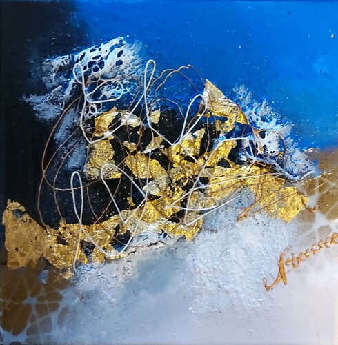 Trésor blue 4 van Nat Stresser, Schilderij te koop op Singulart