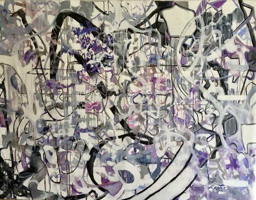 Ice Flow and Polar Bear de Peggy Casey-Mason, Pintura a la venta en Singulart