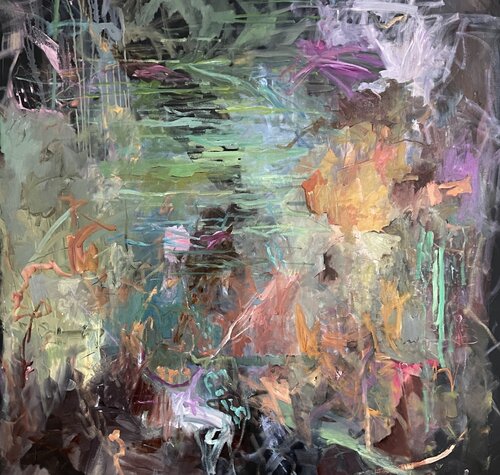 "Untitled" large-scale landscape oil Peggy Casey-Mason