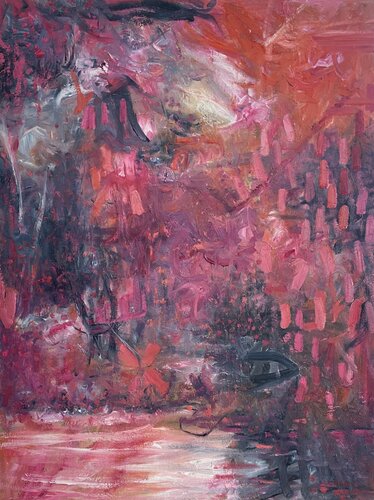 "On the Threshold of Night" oil van Peggy Casey-Mason, Schilderij te koop op Singulart