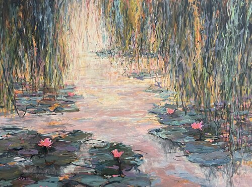 “Giverny Revisited” acrylic de Peggy Casey-Mason, Pintura a la venta en Singulart