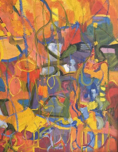 Fall’s Colorful Narrative I de Peggy Casey-Mason, Pintura a la venta en Singulart