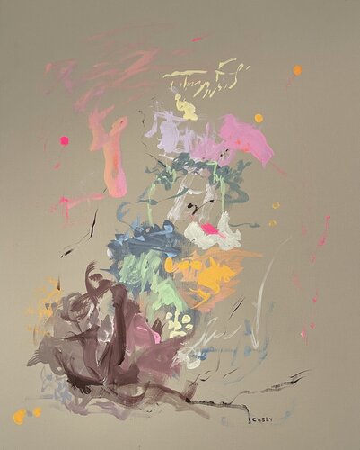 "Colorful Crescendo" gouache von Peggy Casey-Mason, Malerei kaufen auf Singulart