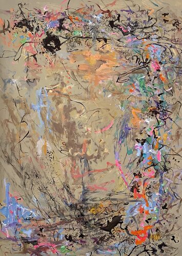 "Meandering Acrylic Foray" van Peggy Casey-Mason, Schilderij te koop op Singulart