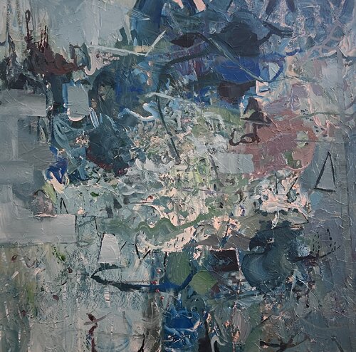 “Post Holiday Exhale” acrylic de Peggy Casey-Mason, Pintura a la venta en Singulart