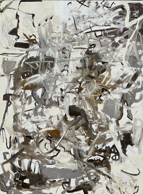 “Earth and Stones” oil painting Peggy Casey-Mason