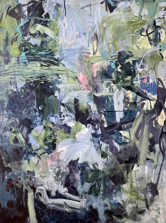 "Blue-Green Rhapsody" acrylic Peggy Casey-Mason