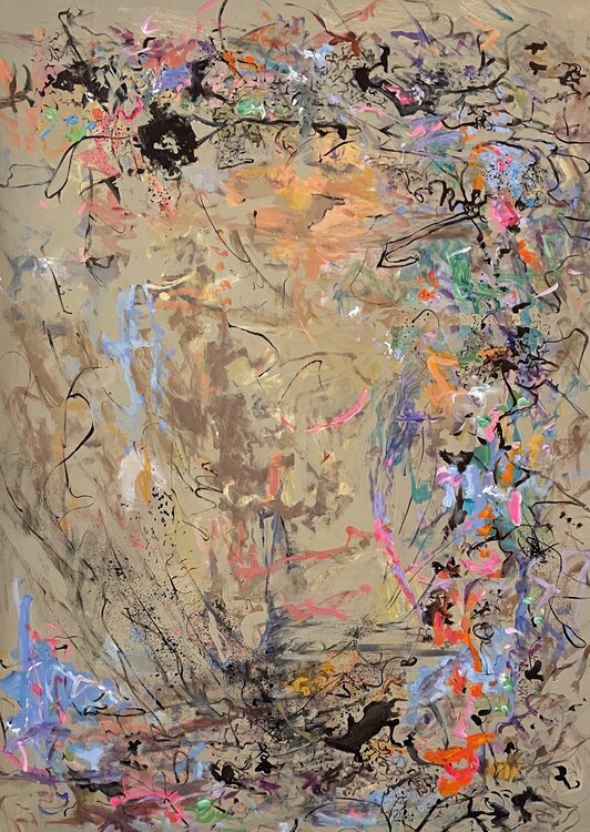 "Meandering Acrylic Foray" Peggy Casey-Mason