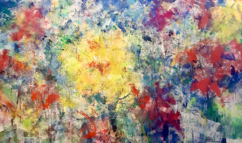 Il pleut sur mon champ fleuri by Sof - Sophie Voigt-Chadeyron, Painting for Sale on Singulart