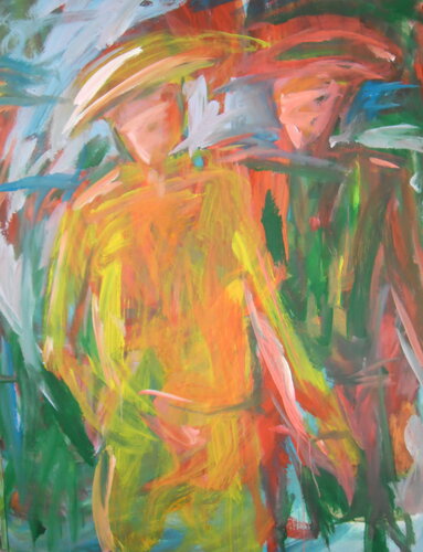 Attends! | 2011 | Acryl auf Leinwand | 160 x 120 by Sof - Sophie Voigt-Chadeyron, Painting for Sale on Singulart