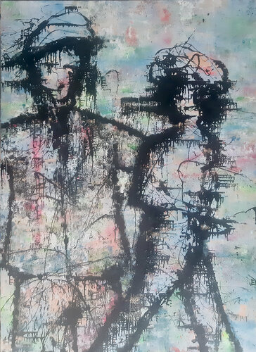 Fier papa par Sof - Sophie Voigt-Chadeyron, Peinture en vente sur Singulart