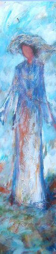 Dame bleue par Sof - Sophie Voigt-Chadeyron, Peinture en vente sur Singulart